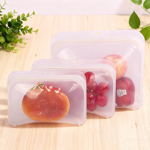 Silicone Food Storage Bags Small Medium Large Set Heat Resistant <b>Microwave</b> Safe Refrigerator Storage Bags For Daily Use - Product Image 3