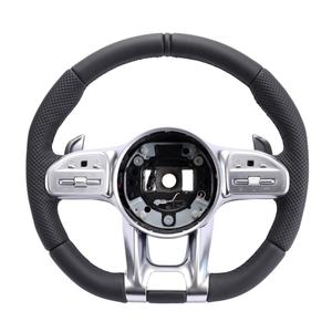 Volante de Cuero Premium para <span class=keywords><strong>Mercedes</strong></span> Benz AMG C219 CLK500 W166 W206 W118 X156 E63 - Product Image 1