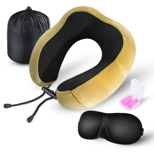 Logo personnalisé Sac de <span class=keywords><strong>traitement</strong></span> de la colonne cervicale avec masque pour les yeux Bouchons d'<span class=keywords><strong>oreille</strong></span> Oreiller cervical pliable portable Oreiller de voyage en forme de U pour la sieste au bureau - Product Image 6