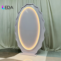 LEDA – Nouveaux panneaux décoratifs ovales blancs réglables en acrylique pour mariages, fêtes et événements – Décoration d'accueil