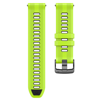 Profitez d'un joli bracelet sport en silicone à dégagement rapide en deux couleurs en caoutchouc souple étanche à la mode pour Garmin Forerunner 965