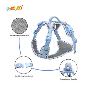 Famipet fabricante personalizado nuevo diseño ajustable accesorios para mascotas suave transpirable reflectante perro arnés y correa <span class=keywords><strong>collar</strong></span> conjunto - Product Image 3
