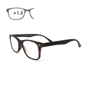 Gafas de lectura con estampado de caparazón de tortuga de Illinois + aumento de 1.5 - Product Image 1