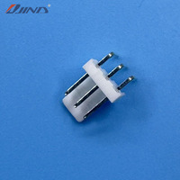 Conector de cabezal PCB de ángulo recto de 3 pines JINDA 250-3AW, paso de 2.50mm, latón estañado, de orificio pasante, 2.5A 250V