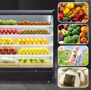 Refrigerador de Exhibición Abierta para Frutas y Verduras de Alta Calidad, Enfriador Vertical con Doble Cortina de Aire para <span class=keywords><strong>Supermercado</strong></span> - Product Image 5