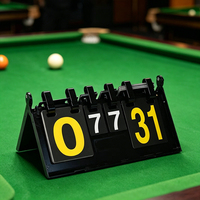 Table de billard portable réglable en PU S.Q.F SQF-SJ avec horloge mécanique à 4 chiffres et tableau de scores de bureau