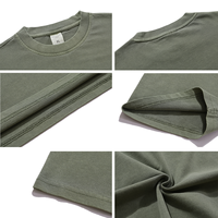 T-shirt vintage lavé à l'acide avec logo imprimé dtg 250 g/m² personnalisé pour hommes T-shirt surdimensionné 100% coton vierge T-shirts pour hommes