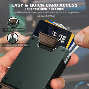 Custom Bifold Slim Luxury RFID Blocking Genuine Leather Money Clip <strong>Wallet</strong> for <strong>Mens</strong> <strong>Cardholder</strong> Money Clip <strong>Wallet</strong> for <strong>Mens</strong> - Product Image 3