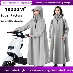 Impermeable de Cuerpo Entero con Capucha para <span class=keywords><strong>Mujer</strong></span>, de Tela Oxford Resistente a la Intemperie, para Vehículos Eléctricos, Bicicletas, Scooters, Ropa de Turismo al Aire Libre para Adultos - Product Image 3