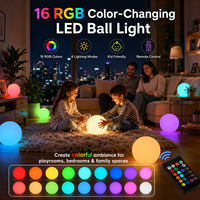 COOLQING Éclairage Extérieur et Intérieur Étanche IP65 pour Noël, Jardin, Paysage, Décoration Flottante, Boule Lumineuse LED Rechargeable