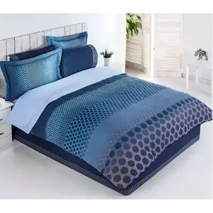 Luciano <b>Duvet</b> Cover Set 8 Pieces <b>Double</b> Size Geometric Pattern Modern Bedding Home Use <b>All</b> <b>Season</b> Polyester Cotton 400TC - Product Image 1