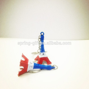 Nuovi souvenir francia bandiera design 3D portachiavi torre <span class=keywords><strong>Eiffel</strong></span> La <span class=keywords><strong>tour</strong></span> france craft 3 colori in 1 portachiavi - Product Image 4