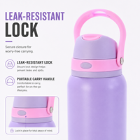 Bouteille d'eau isotherme en acier inoxydable de 24 oz avec logo, anti-fuite, pour fêtes, et gourde de course de 32 oz avec sangle