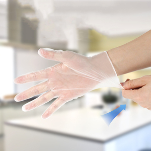 Vinilo de grado alimenticio Color personalizado A prueba de aceite Impermeable Engrosado Duradero Elástico Examen Guantes para el hogar - Product Image 4