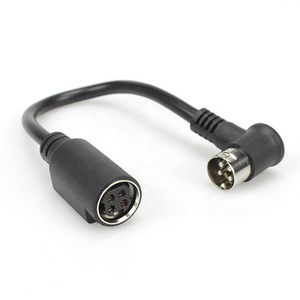 DIN 4 P mở rộng cáp điện góc bên phải nữ đến Nam Mini 4 pin kết nối cho Power Adapter - Product Image 1