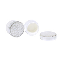 Pot cosmétique rond en plastique pour crème, avec couvercle côtelé argenté électroplaqué, vide et rechargeable, pour crème visage et contour des yeux, vente en gros