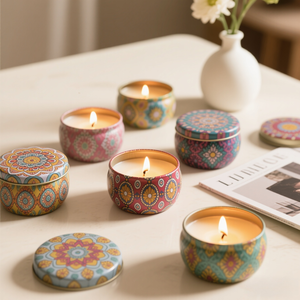 Nến thơm sáp đậu nành cổ điển cao cấp, tinh thể chữa bệnh, hoa khô, trang trí nhà cửa, quán bar, Giáng sinh, Diwali, nhãn hiệu riêng - Product Image 2