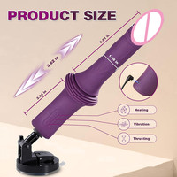 Mini Freihändige Silikon-Sexmaschine mit Heizfunktion Stoßender Dildo Vibrator Weiblicher Masturbator