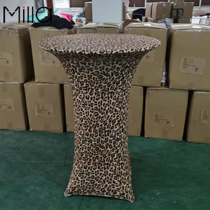 ผ้าคลุมโต๊ะค็อกเทลบาร์สแปนเด็กซ์พิมพ์ลายเสือดาว - Product Image 5