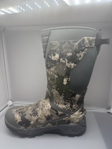 Stivali da Pioggia Alti in Gomma Mimetica per Caccia con Fodera in Neoprene, Cotone Termico e Funzione Impermeabile - Product Image 6