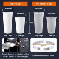 WY802F manuel tasse à thé scellant 300-500 tasse/h pour 90/95mm tasses noir bulle lait thé Machine à sceller