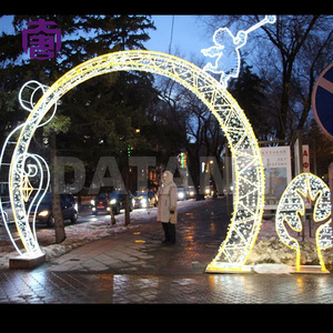 LED Christmas Arch Motif <b>Light</b> Outdoor Waterproof Archway Gate Decoration Tunnel Walk In Event Holiday Display - Product Image 3