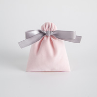 Pochette à bijoux en velours avec logo imprimé personnalisé, petit sac en velours avec cordon de serrage pour l'emballage de cadeaux de bijoux