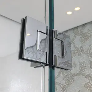 Нержавеющая сталь душевая петля для ванной комнаты с поворотным стеклом на стеклянные петли для 8-12 мм