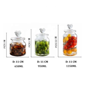 Wholesales Factory Price Glass Bottle Jar Glass Storage Jar With Top cover