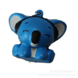Porte-clés Koala en PU avec impression numérique, porte-clés promotionnels portables - Product Image 2