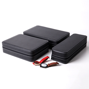 Cajón automático de almacenamiento de enrollador de reloj con ranuras de madera de órbita negra de alta calidad, cajas de joyería de diseño de patente 3 en 1 stock/ - Product Image 3