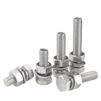 Haute résistance M2 M3 M4 M5 M6 M8 M10 acier inoxydable filetage complet vis hexagonale écrou et boulon