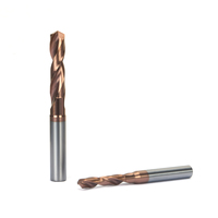 Forets en carbure solide à tige droite 45/55HRC 10x75mm, outils de perçage de précision pour l'usinage CNC de l'acier trempé