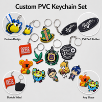 Porte-clés 3D personnalisé en PVC, caoutchouc souple, double face, dessin animé, logo de club, pendentif, breloque de sac, ensemble cadeau promotionnel OEM ODM
