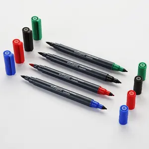 Gute Qualität nicht entfernbarer Dual-Tip-Stoff markierung stift Permanent marker für Büro-und Schul zwecke