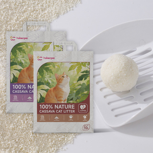 Litière <span class=keywords><strong>pour</strong></span> <span class=keywords><strong>chat</strong></span> OEM ODM intelligente 100% végétale, anti-odeur, à forte absorption et sans poussière, biodégradable à base de manioc <span class=keywords><strong>pour</strong></span> tous les chats - Product Image 1