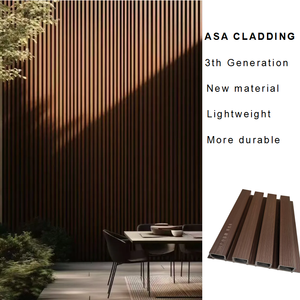 Revêtement mural extérieur en ASA coextrudé pour terrasse, <span class=keywords><strong>toiture</strong></span>, plafond, panneau mural en WPC imperméable pour décoration extérieure - Product Image 1