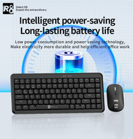 Keyboard Membran Mini Desktop Nirkabel 78-tombol Ultra-tipis dengan Bahasa yang Dapat Disesuaikan