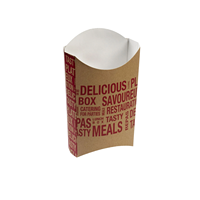 Boîte à frites en papier kraft de luxe avec impression personnalisée et design de dessin animé pour l'emballage des aliments frits et la livraison à emporter des restaurants
