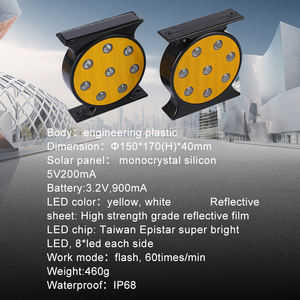 Lampu LED sinkron GPS kecerahan tinggi Delineator pinggir jalan raya LED pagar pembatas plastik tenaga surya lampu berkedip Dealineator - Product Image 2