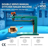 Agrafeuse manuelle double servo 1400 pour boîtes en carton, machine à agrafer le carton ondulé à faible coût pour la fabrication de cartons