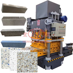 Keramik marmer Terrazzo lantai membuat ubin mesin batu bubuk kuarsa pasir taman persegi <span class=keywords><strong>Pink</strong></span> ubin atap lini produksi - Product Image 1