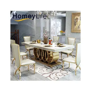 Modern marble dining room set dining table with chairs