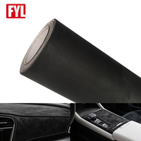 Revestimiento Interior para asiento de coche, película de tela de ante de protección para tablero de automóvil, autoadhesiva, suave