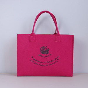 Bolsas de Compras Cuadradas Modernas de Fieltro PET, Personalizables, Ecológicas, Bolsas Promocionales de Mano - Product Image 1