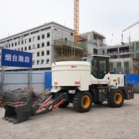Bétonnière industrielle montée sur camion 4x4 avec moteur diesel et boîte de vitesses pour usage agricole, nouvelle arrivée
