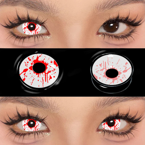 Lentes <span class=keywords><strong>de</strong></span> Contacto <span class=keywords><strong>de</strong></span> Color Rojo <span class=keywords><strong>Sangre</strong></span> Mesiru <span class=keywords><strong>de</strong></span> 14.5mm, Venta al por Mayor, Lentes Pupilentes para Cosplay, Lentes <span class=keywords><strong>de</strong></span> Ojos Suaves <span class=keywords><strong>de</strong></span> Moda - Product Image 1