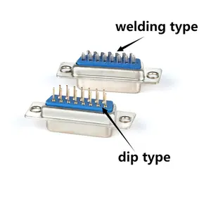 9/15/25/37 Pins D-sub DB15 DB25 D-sub VGA Connector 3 Row Female Soldering D Sub 25 Pin Db Connector For PCB Monitor