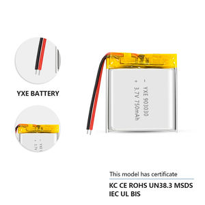 Batteries rechargeables portatives d'ion de lithium de petite poche de 3.7V/750mah pour le modèle de l'électronique grand public 903030 - Product Image 4