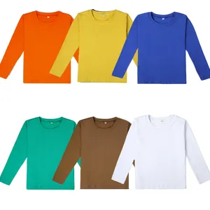<span class=keywords><strong>Camiseta</strong></span> de Algodón 100% de Otoño, <span class=keywords><strong>Manga</strong></span> <span class=keywords><strong>Larga</strong></span>, Alta Calidad, Talla Grande, <span class=keywords><strong>Camiseta</strong></span> <span class=keywords><strong>Blanca</strong></span> Lisa, Camisetas para Bebés Niños - Product Image 1